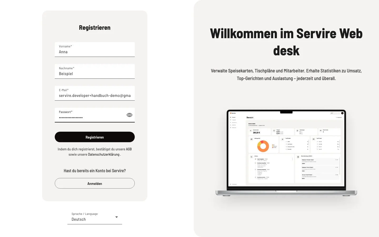 2. Daten eingeben