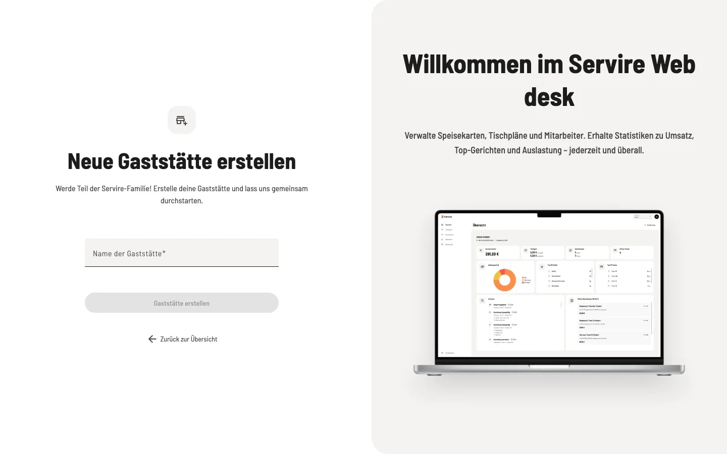 4. Gaststätte anlegen oder beitreten