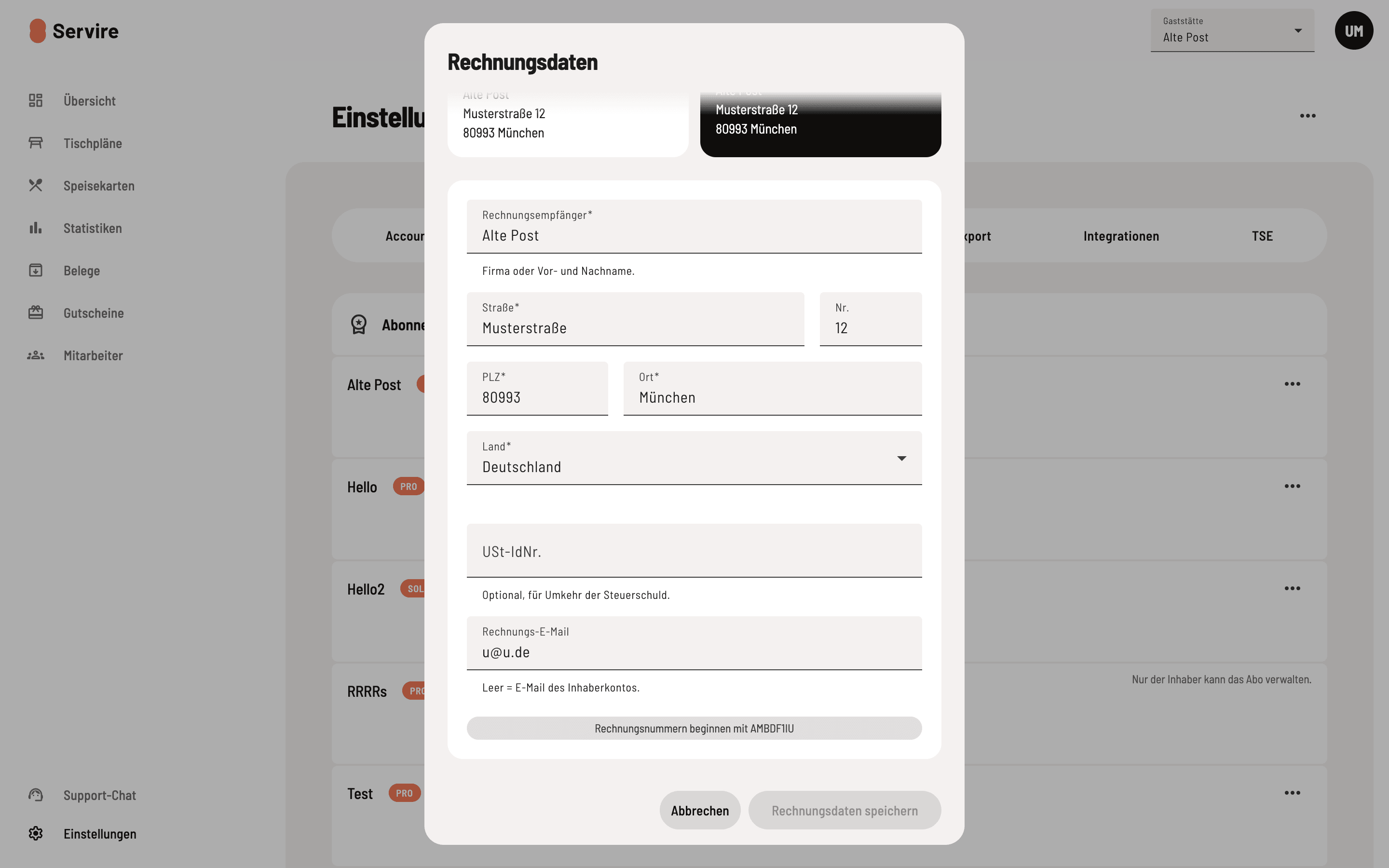 Add billing address