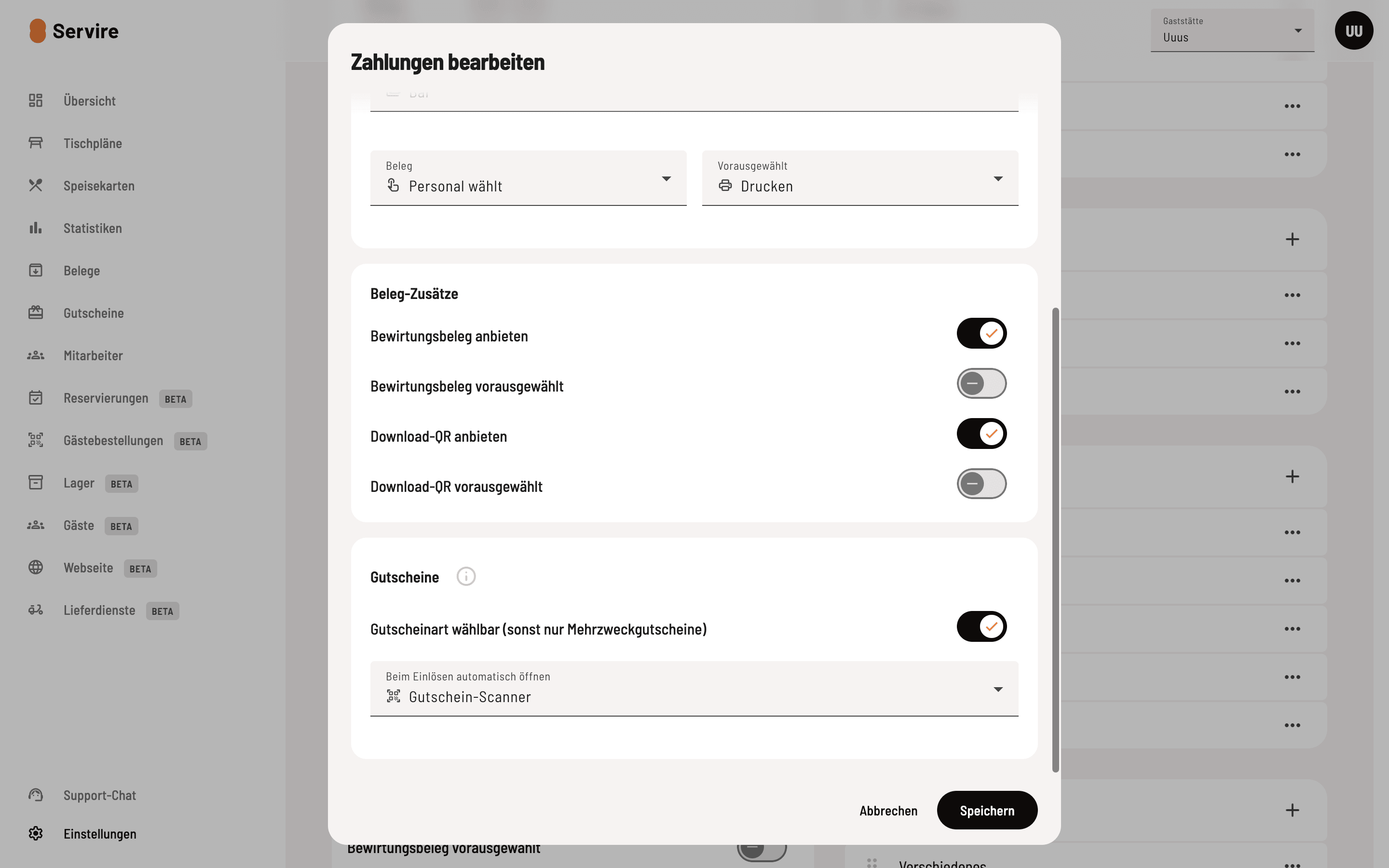 Turn on additional features