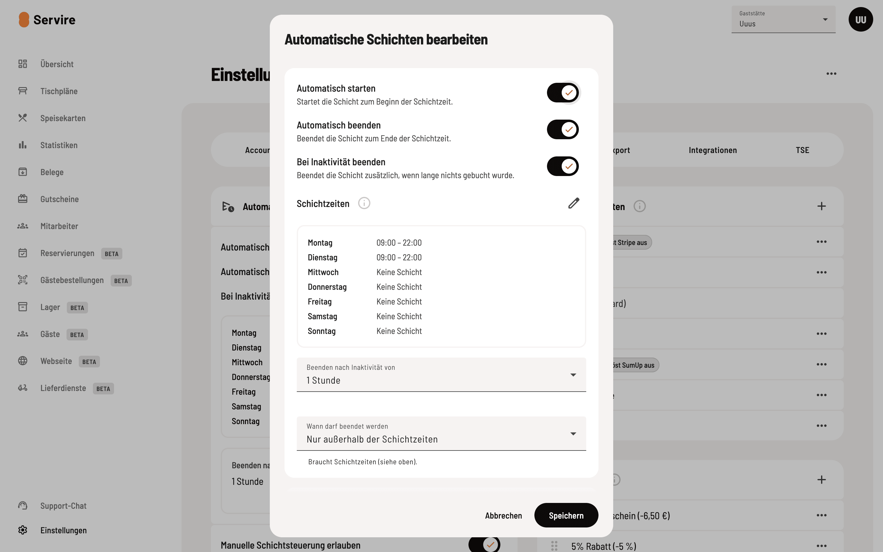 Automatik auswählen