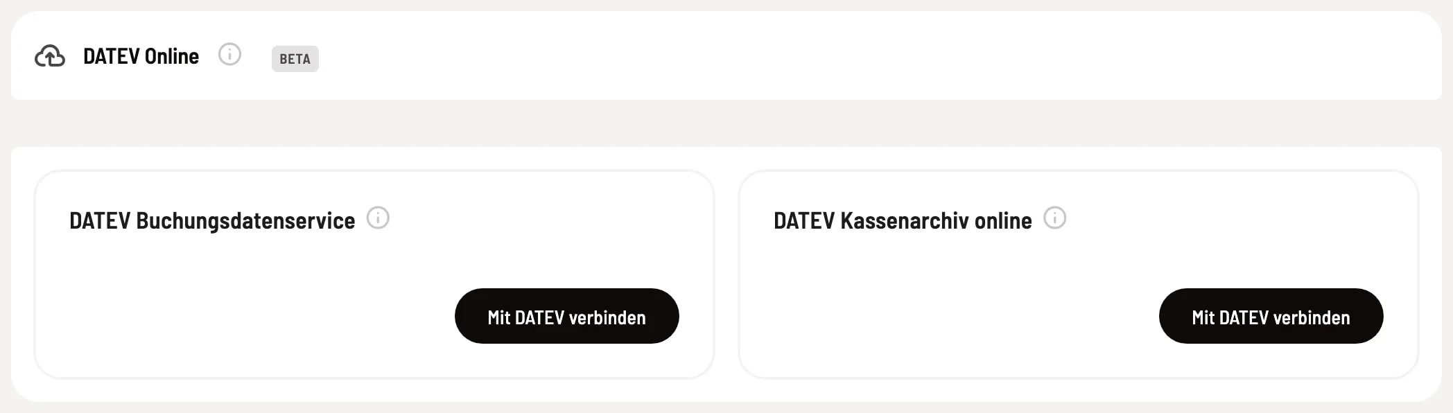 Buchungsdatenservice und Kassenarchiv