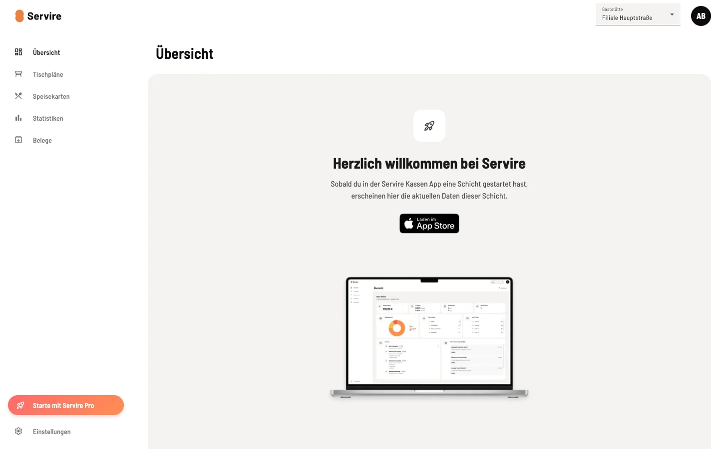 4. Fertig — neue Gaststätte aktiv