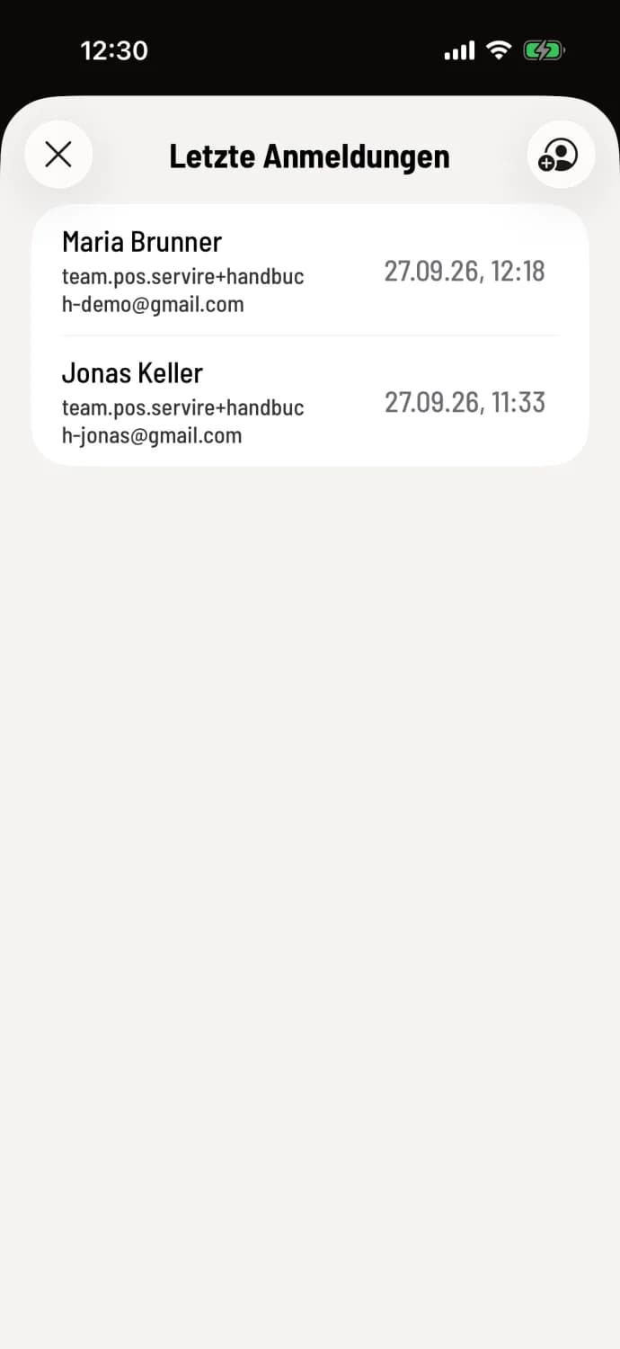 Wenn schon Konten gespeichert sind