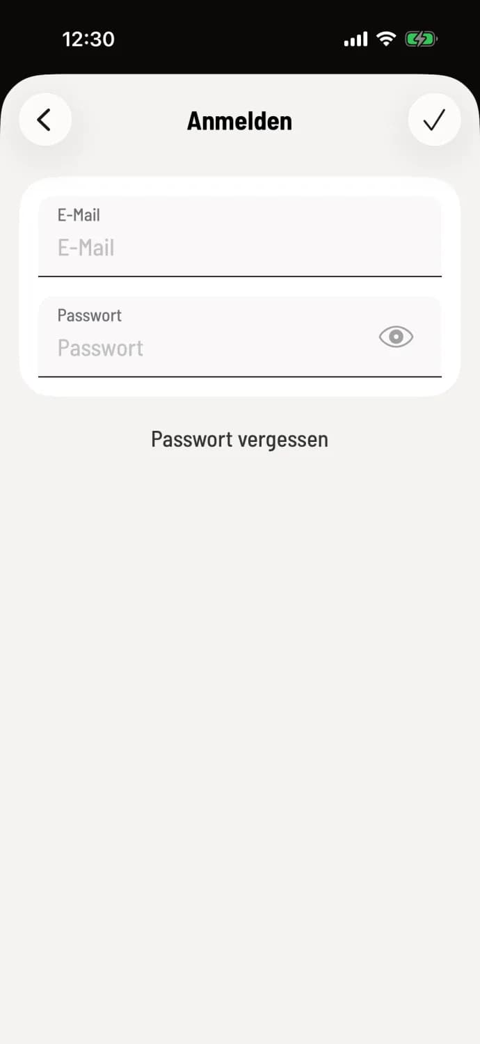 E-Mail und Passwort