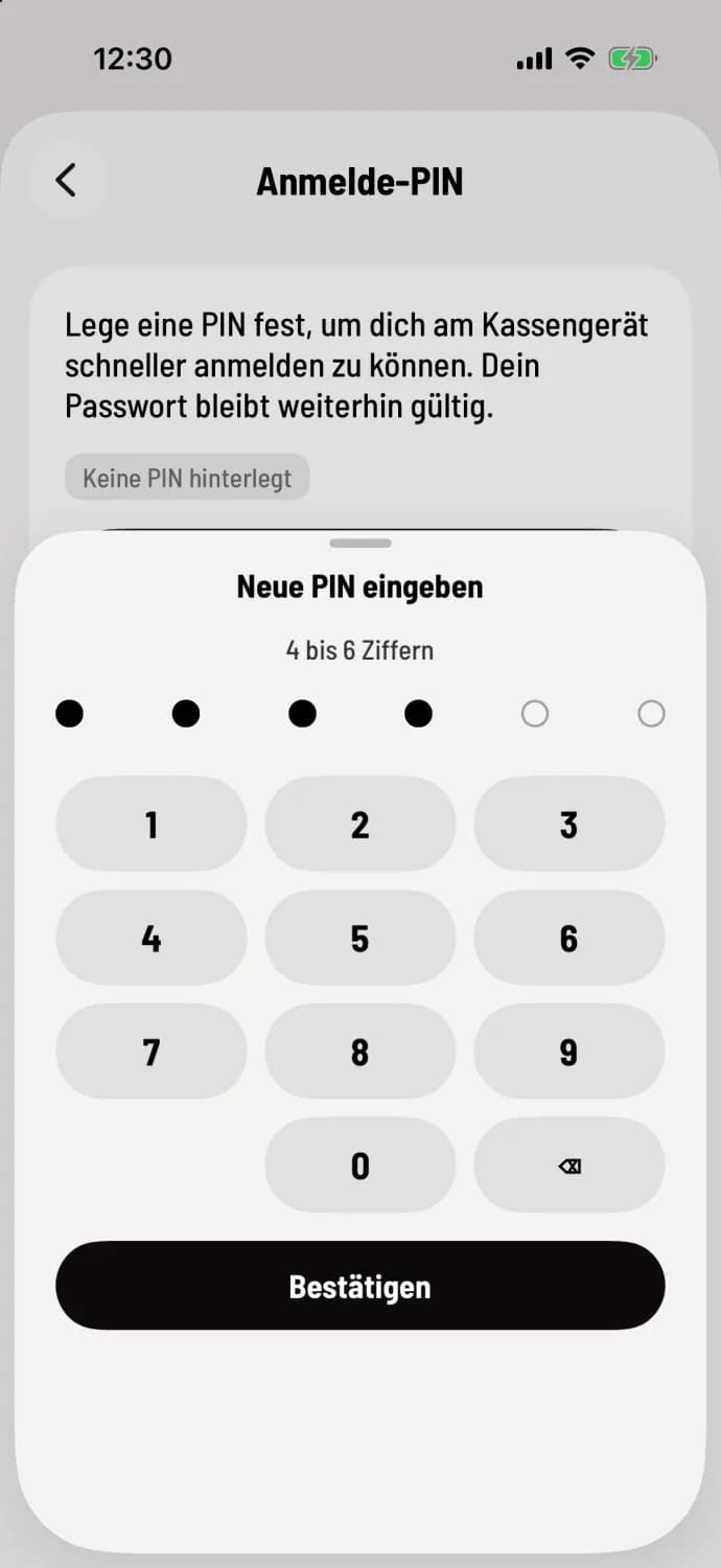 PIN festlegen
