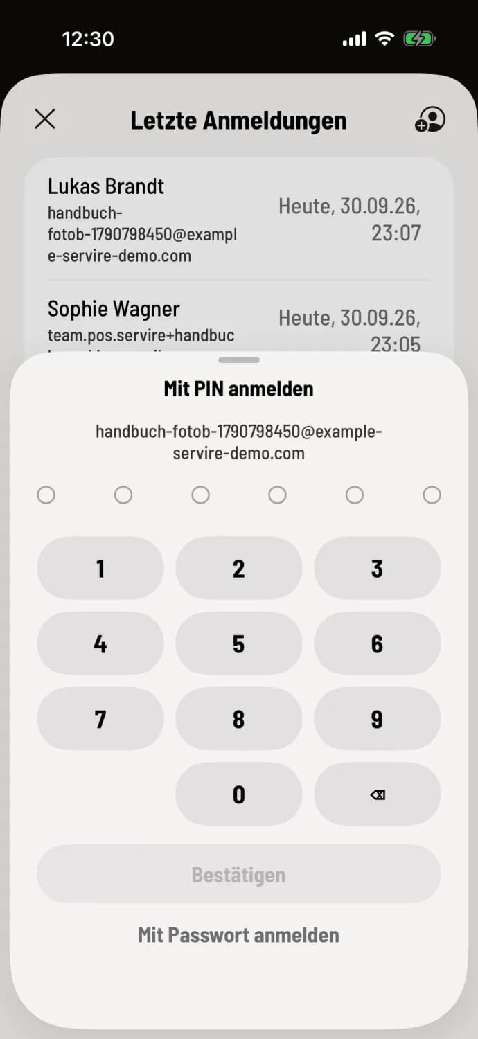 PIN eingeben