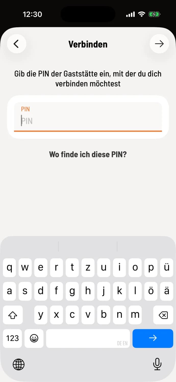 PIN eingeben