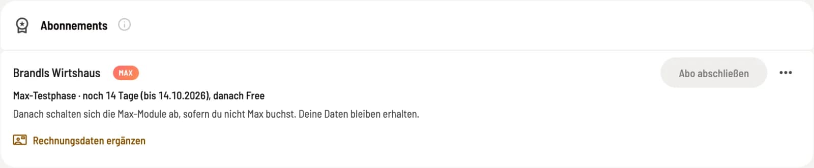 Tarif und Laufzeit