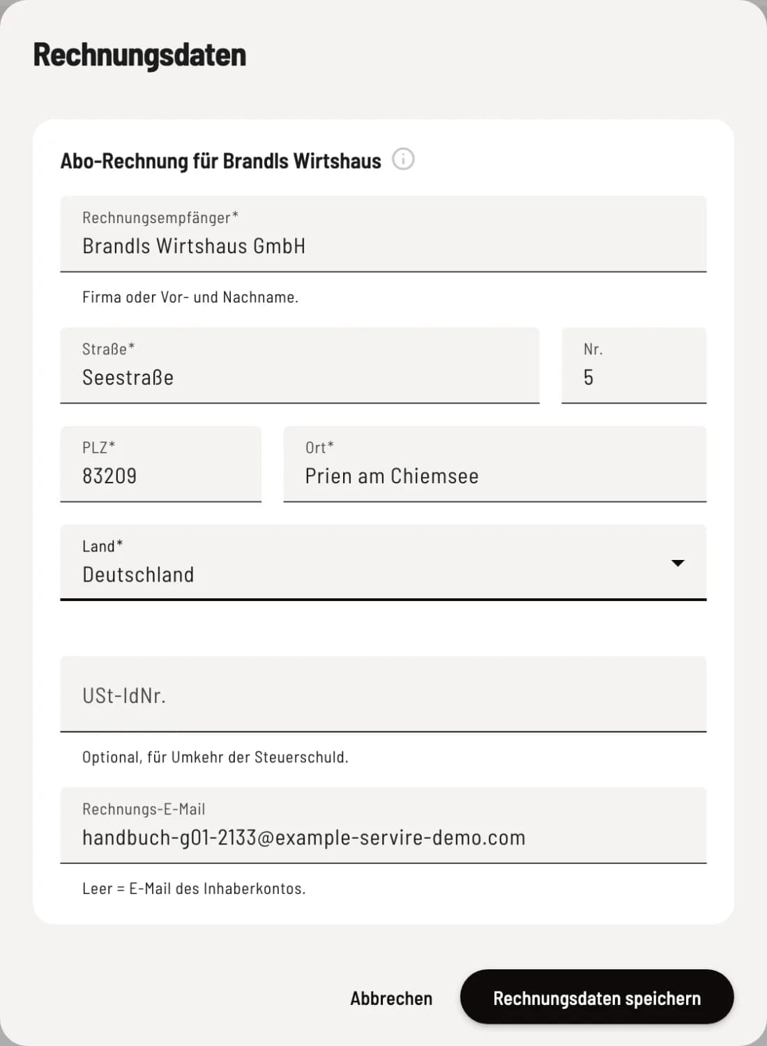 Enter invoice details
