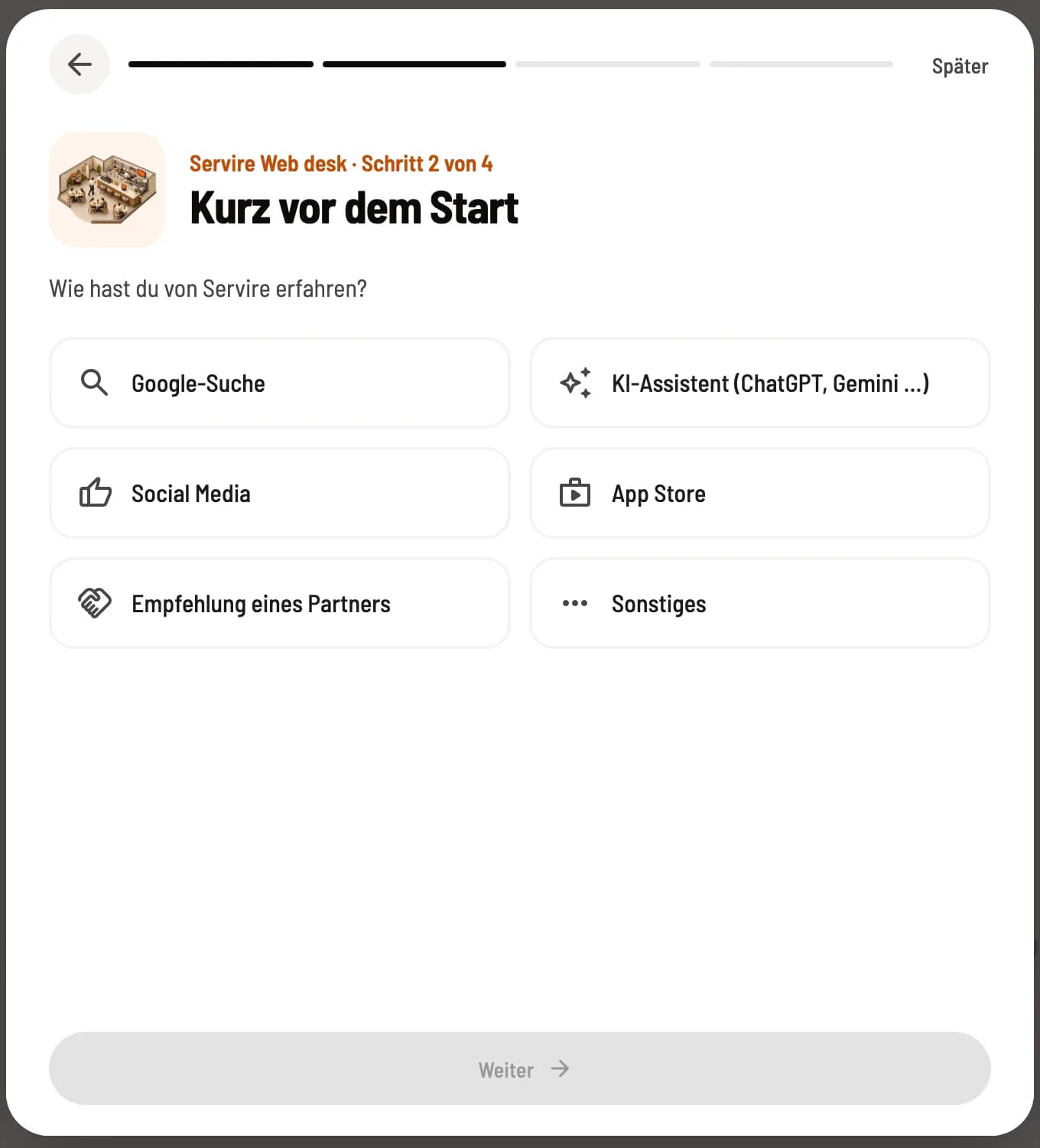 Kurz vor dem Start