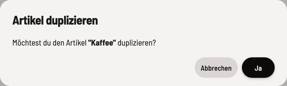 Confirm duplication