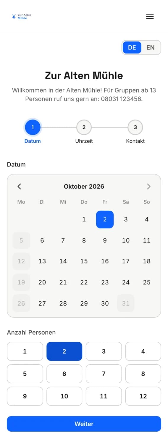 1. Datum und Personen