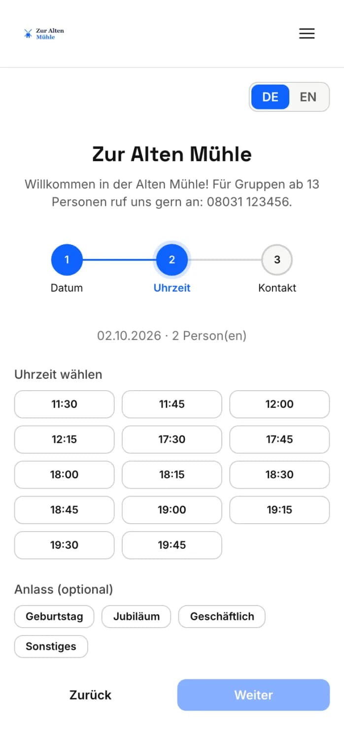 2. Uhrzeit