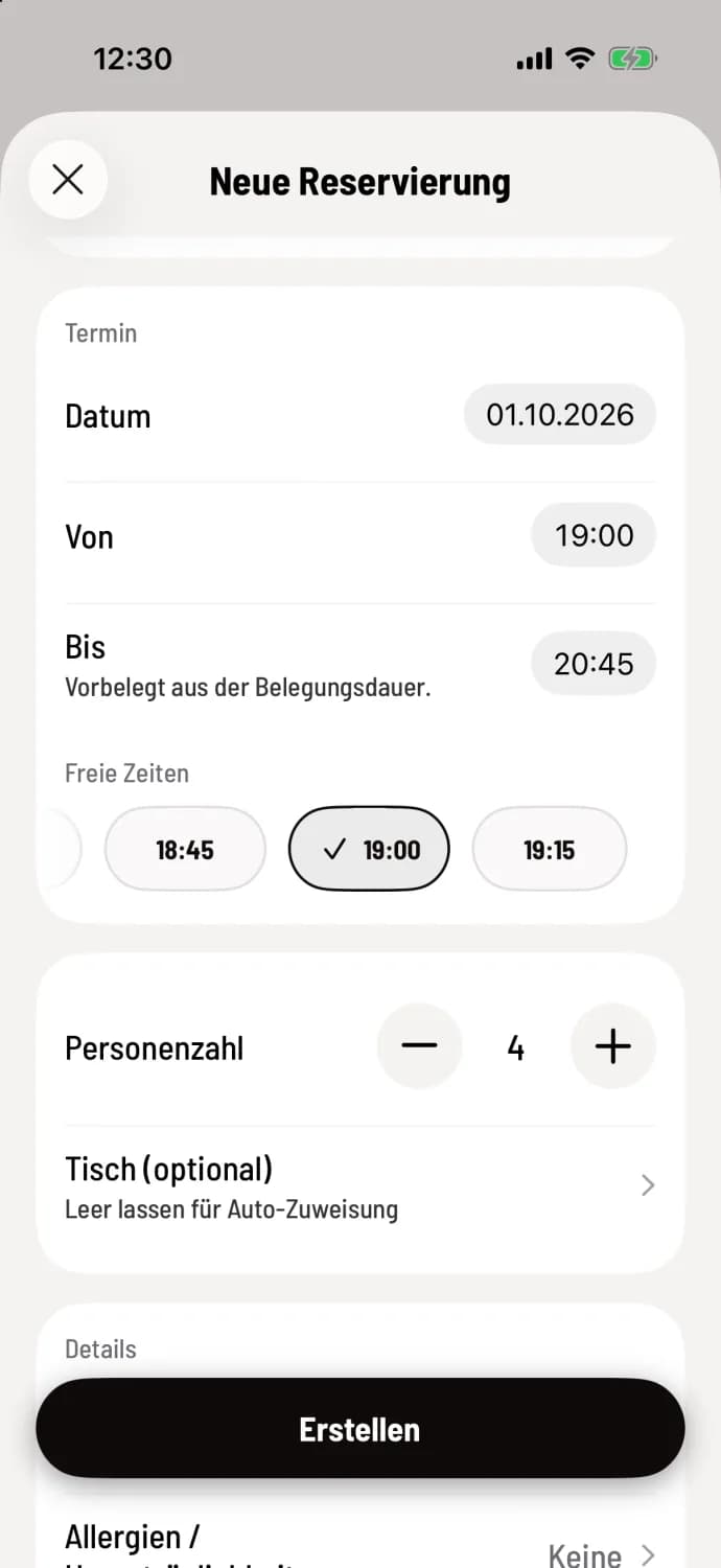 Termin wählen
