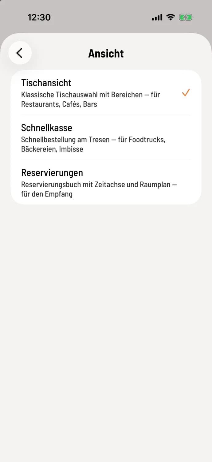 Ansicht wählen