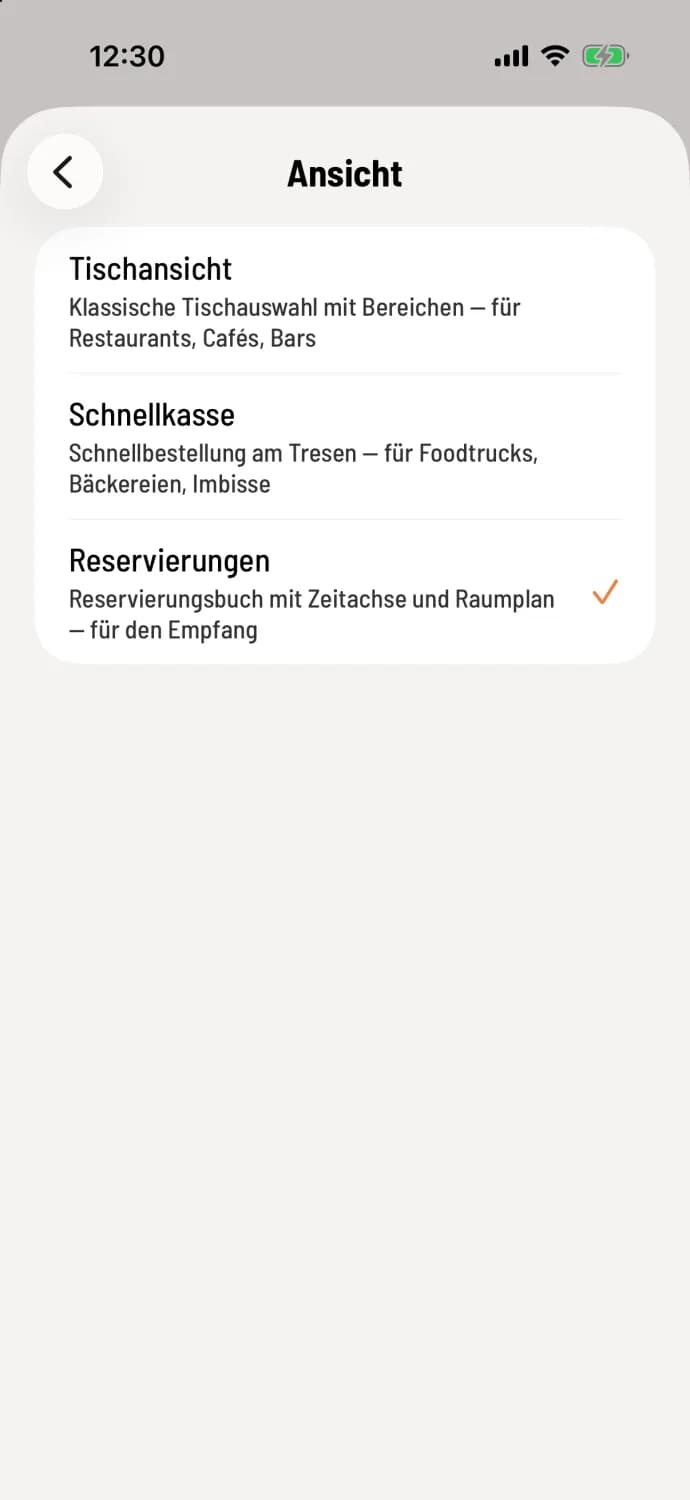 Select reservations