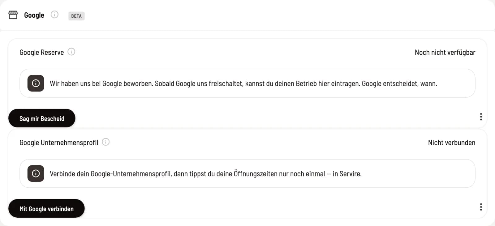 Google Reserve and Google Business Profile