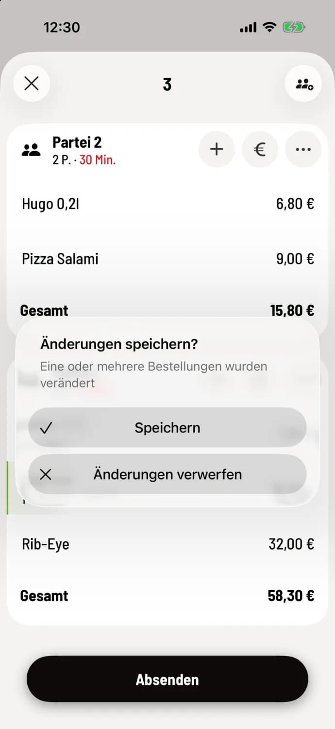 Änderungen speichern?