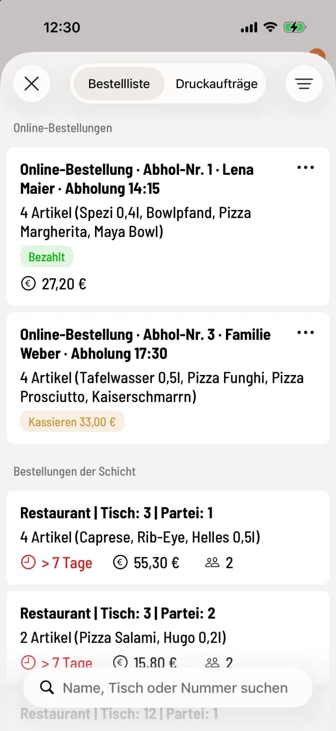 Open list