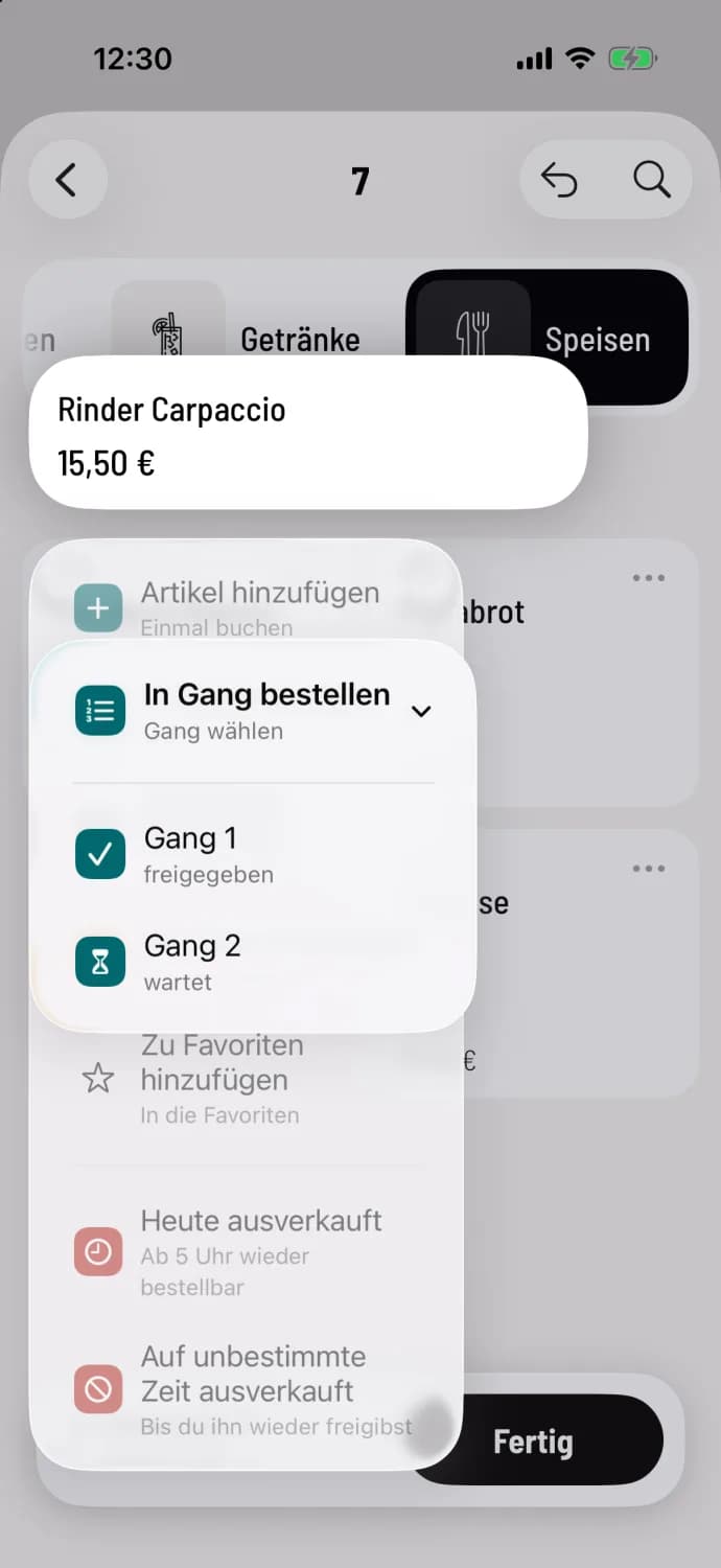 In Gang bestellen