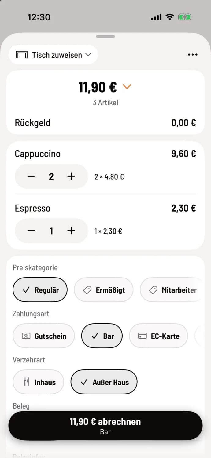 Tap the item