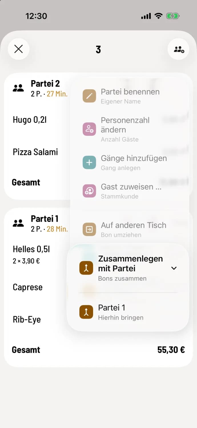 Choose target party