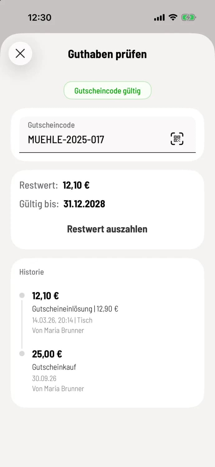 Code eingeben