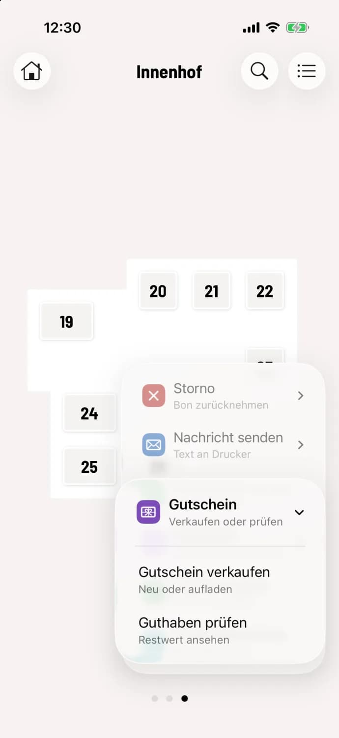 Gutschein verkaufen wählen
