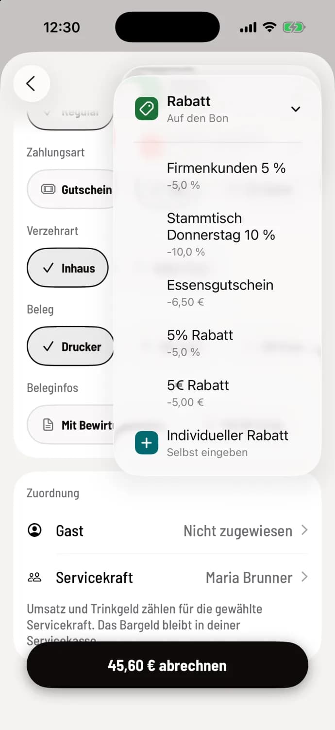 Choose discount