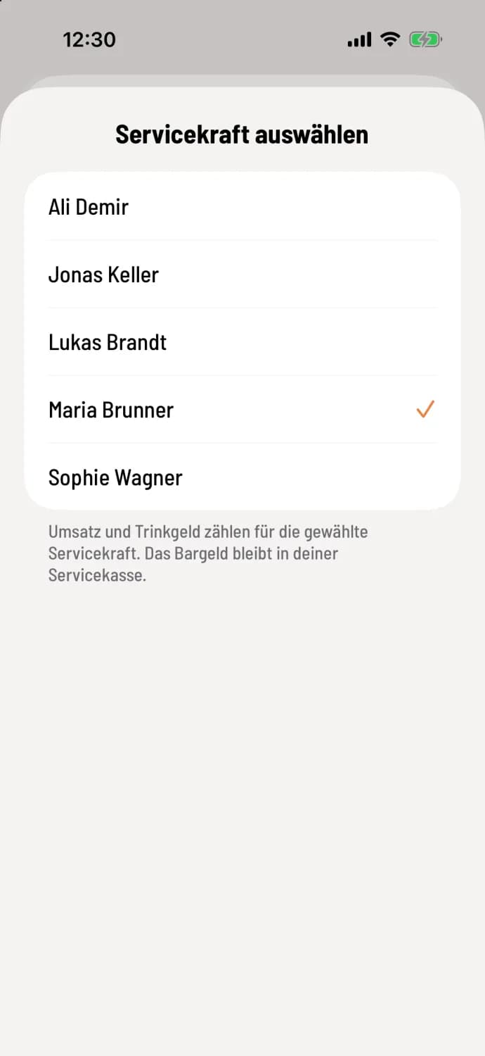 Kollegin wählen