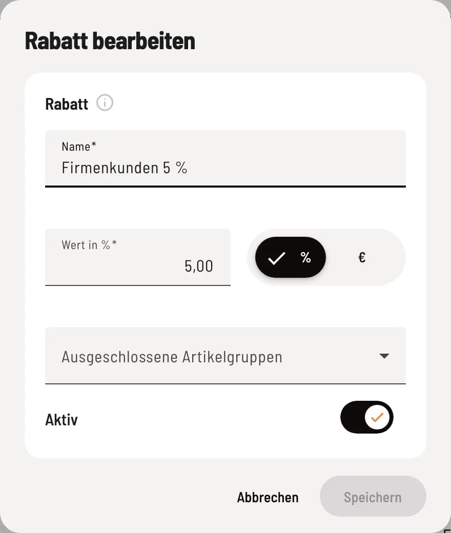 Name, Wert und Ausschlüsse
