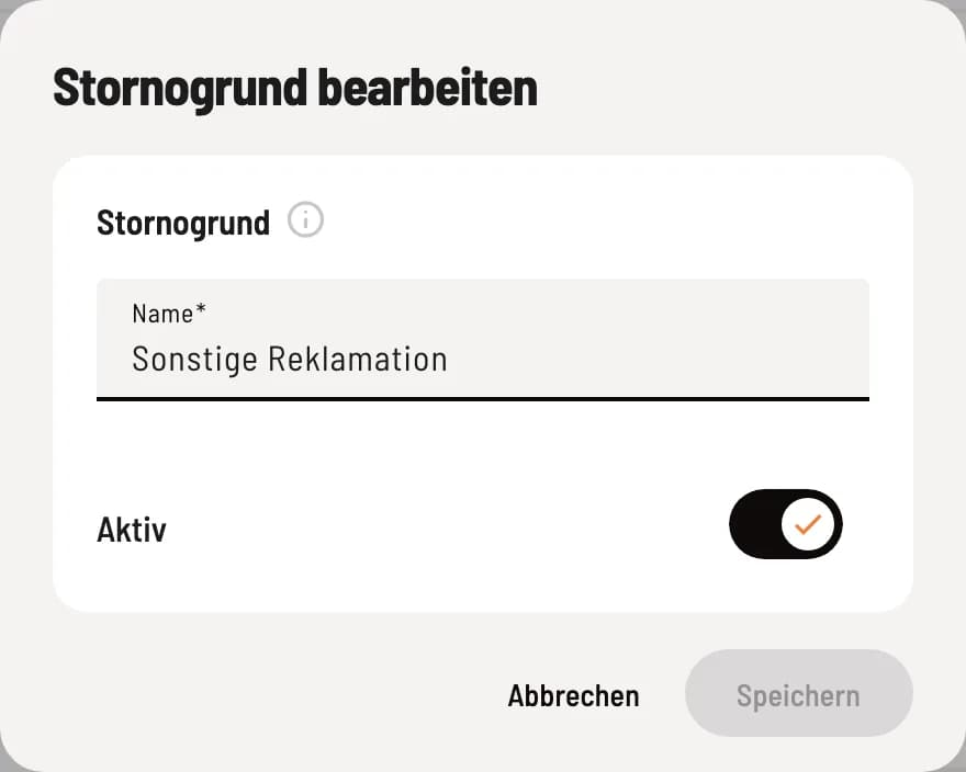 Name und Aktiv