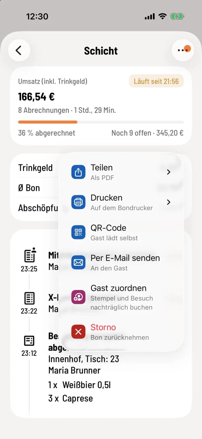 Select action