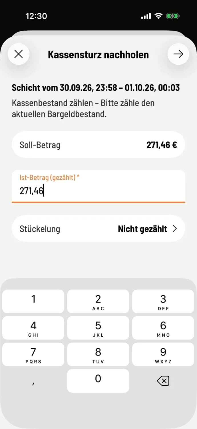 Bargeld zählen