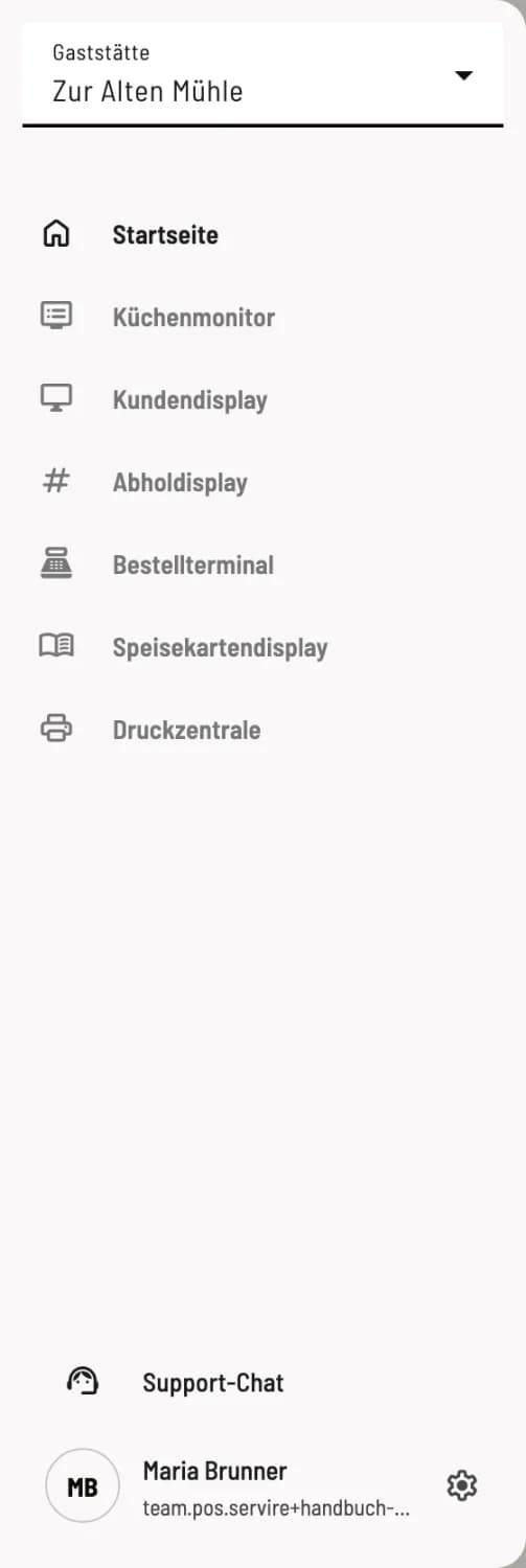 Choose restaurant and area