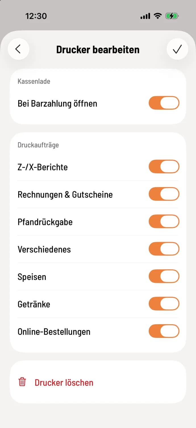 Druckaufträge einschalten