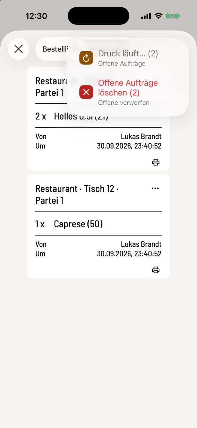 Open menu