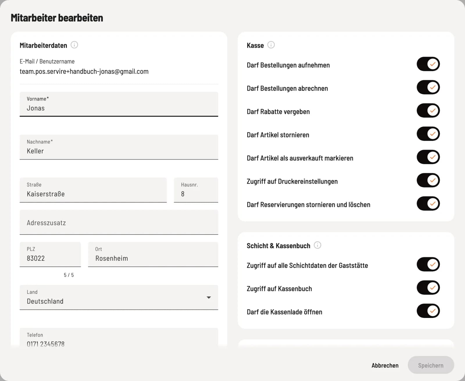 Mitarbeiterdaten