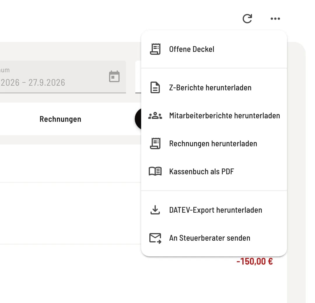 Menü „Weitere Aktionen“ öffnen