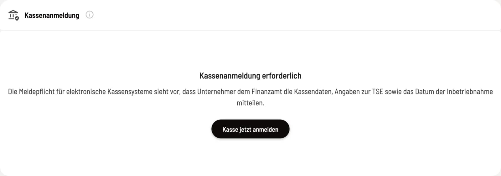 Anmeldung starten