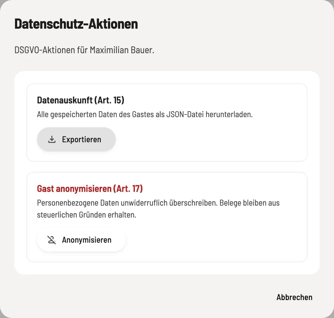 Data protection actions