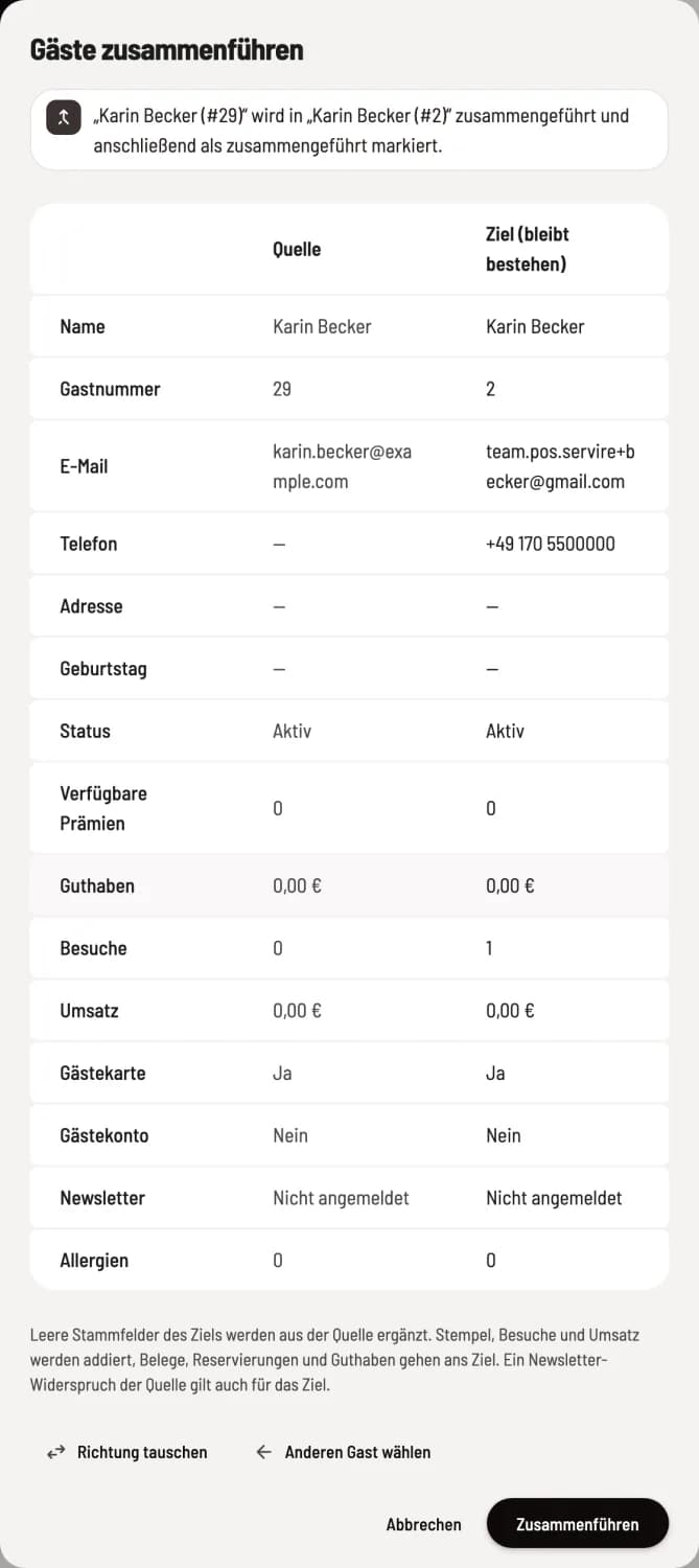 Select and check a target