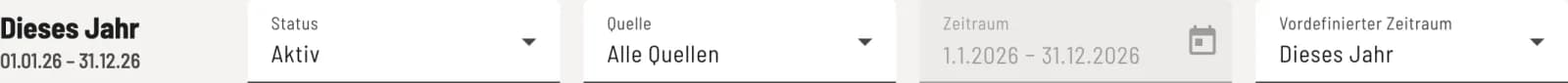 Filter über der Liste