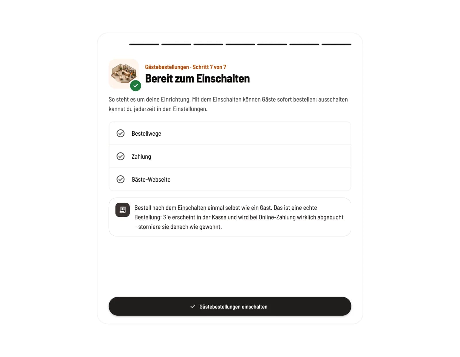 Einschalten