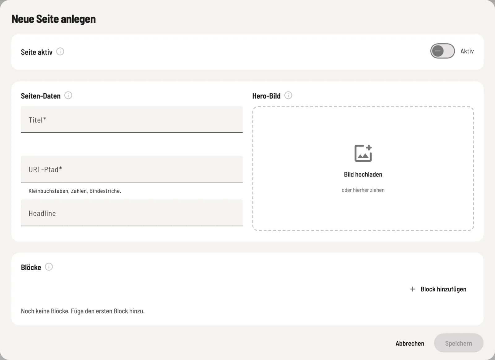 Neue Seite anlegen