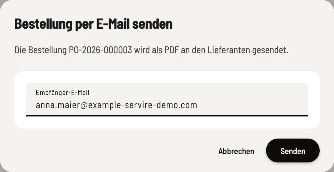 Per E-Mail senden