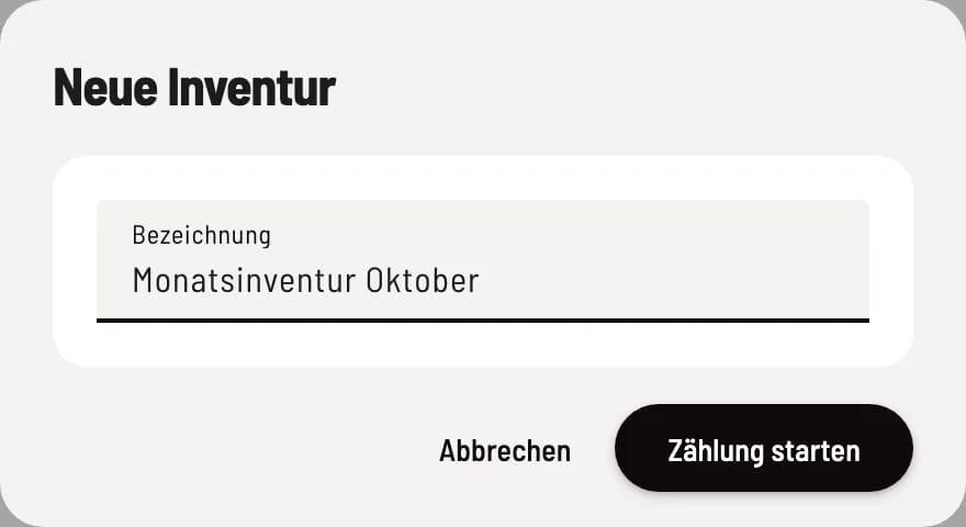 Zählung starten