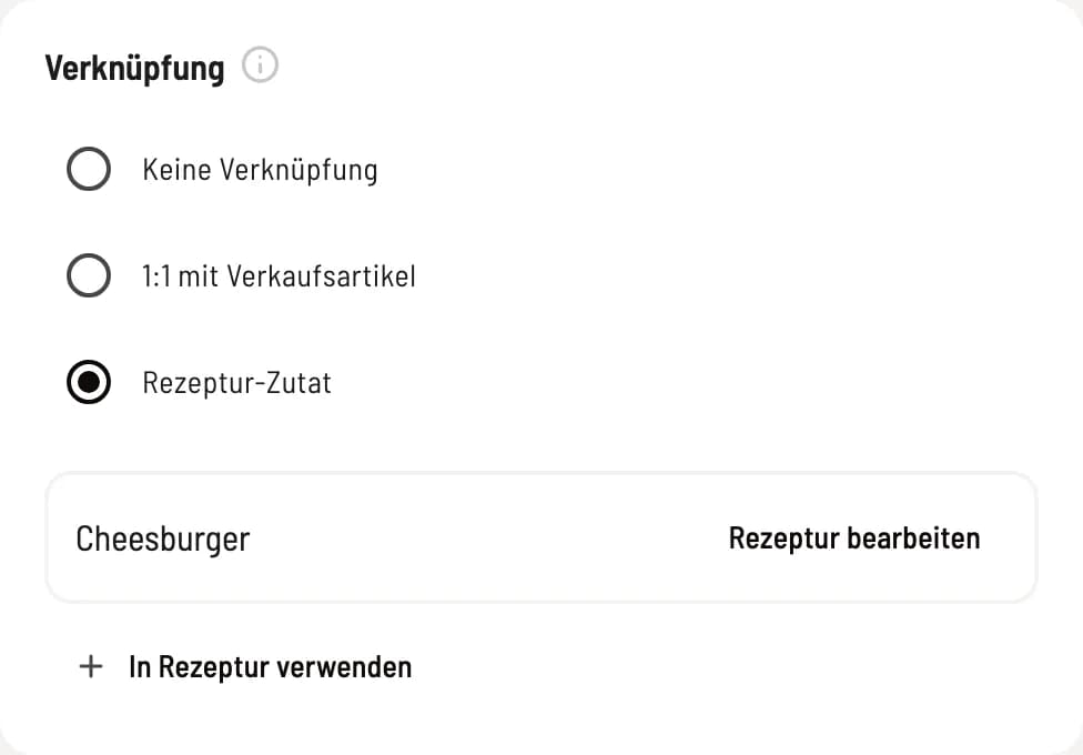 Select recipe ingredient