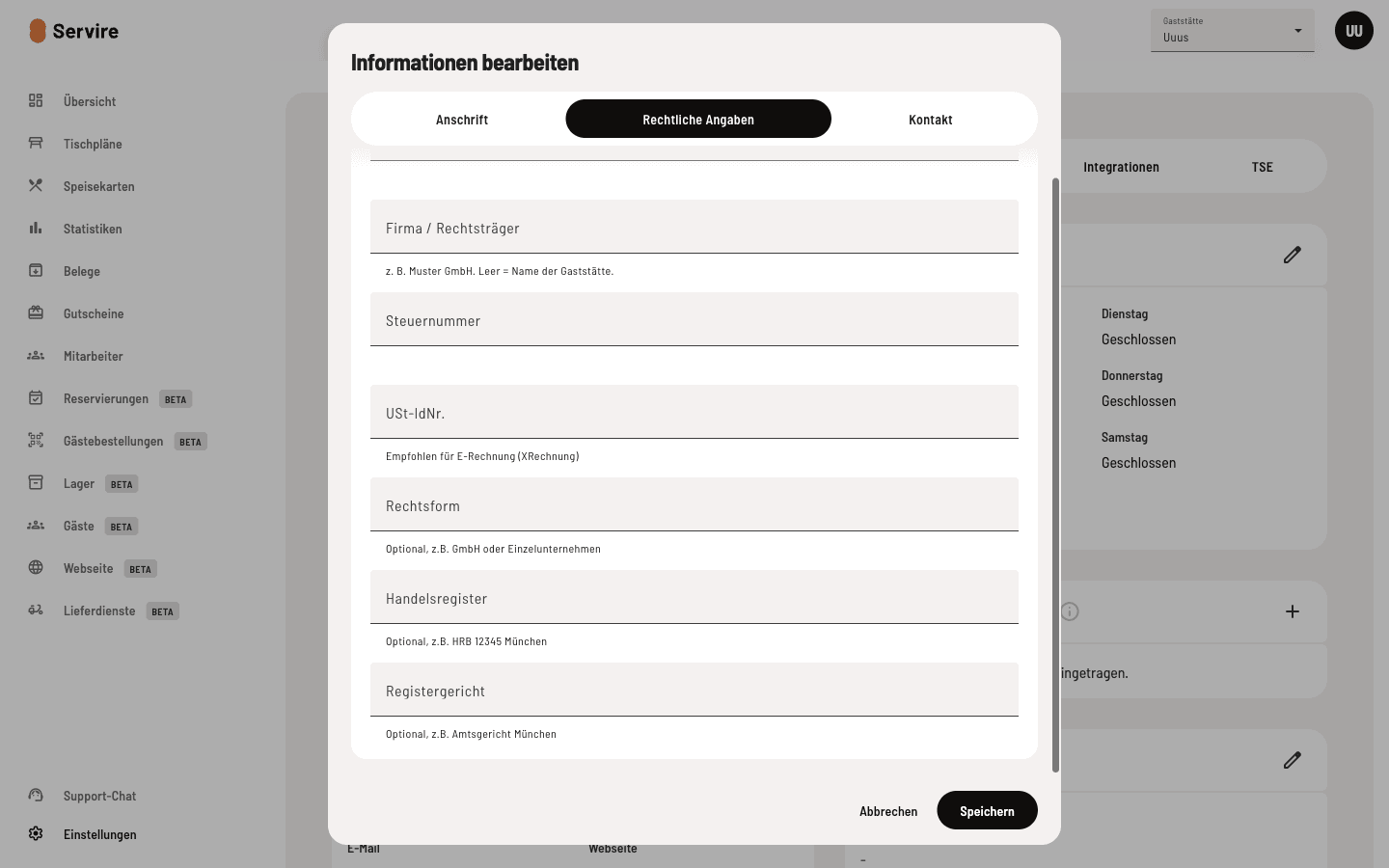 Registerangaben prüfen